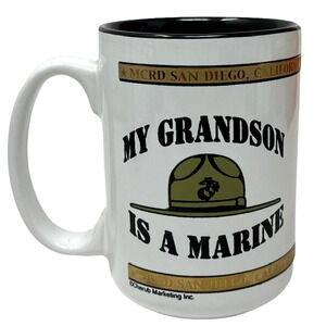 My Grandson Is a Marine Large Coffee Mug Cup – MCRD San Diego Recruit Depot USMC